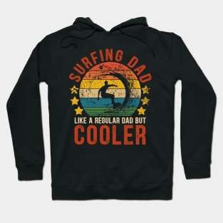 Surfing Dad Funny Vintage Surfing Father's Day Gift Hoodie